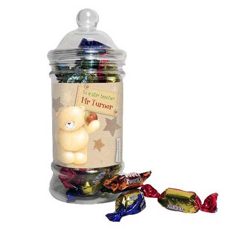 Personalised Forever Friends Teacher 250g Toffee Jar